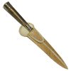 Cuchillo De Madera y Alpaca 20Cm Acero Inox Vaina Cuero Crudo - Imagen 2