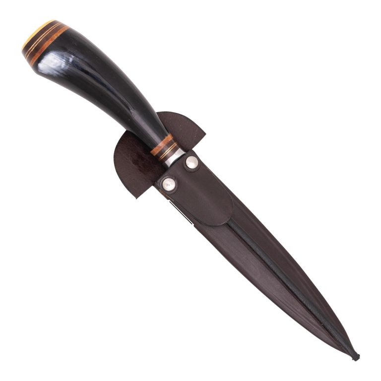 Cuchillo Asta 14Cm Acero Inox Vaina Vaqueta - Imagen 2