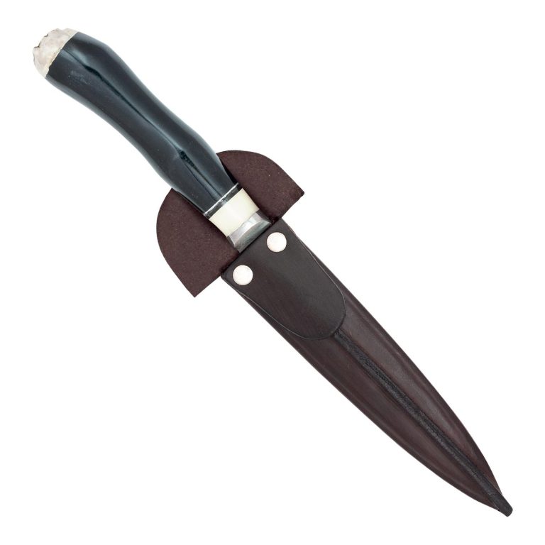 Cuchillo Eco Asta y Ciervo 14 Cm Acero Inox Vaina Vaqueta