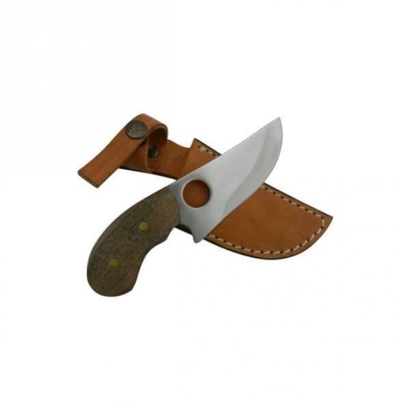 Cuchillo Capador Madera 11Cm Acero Inox Vaina Vaqueta - Imagen 2