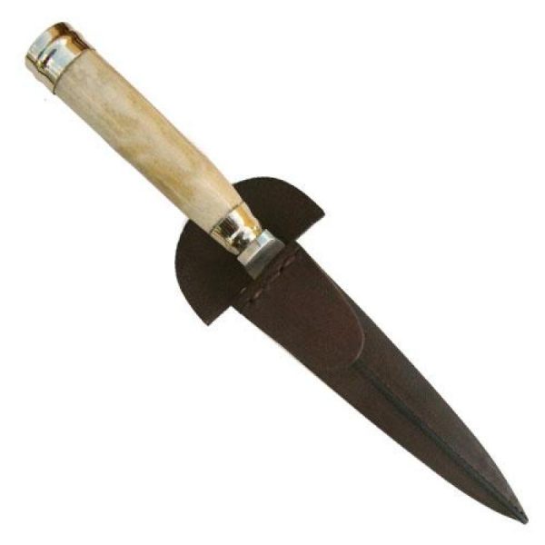Cuchillo Hueso y Alpaca 18 Cm Acero Inox Vaina Vaqueta Cocida - Imagen 2