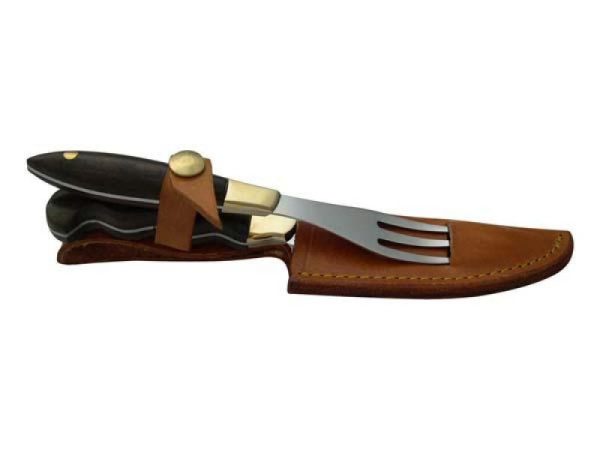 Juego Trinchar Doble Madera 9Cm Acero Inox Vaina Vaqueta - Imagen 3