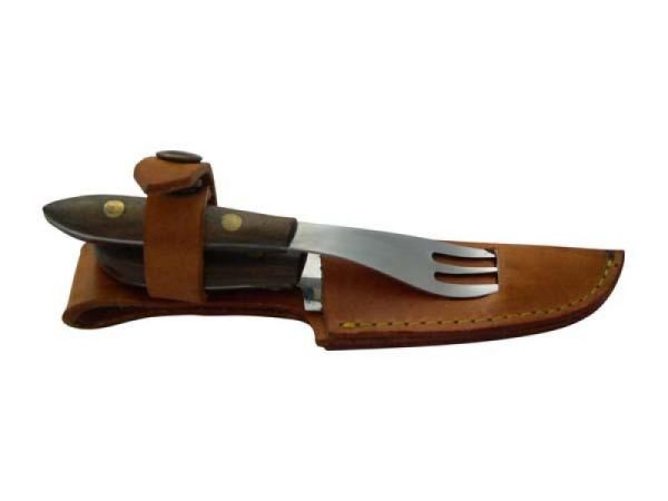 Juego Trinchar Doble Madera 7Cm Acero Inox Vaina Vaqueta - Imagen 3