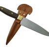 Cuchillo Entrerriano Madera 13Cm Acero Inox Vaina Vaqueta - Imagen 2