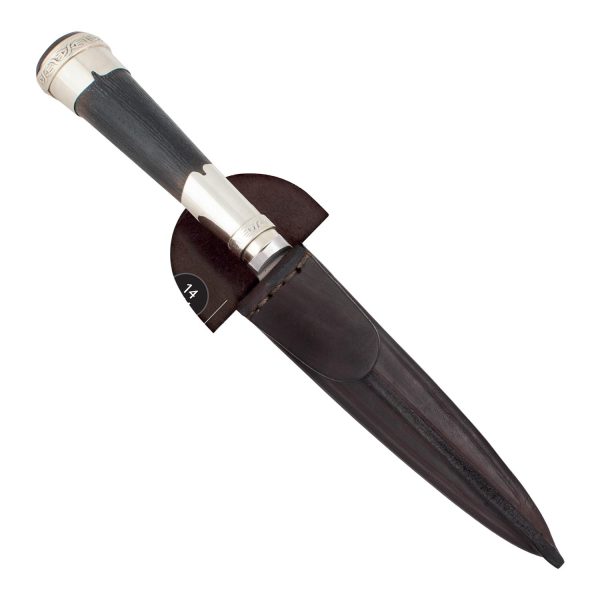 Cuchillo Madera y Alpaca 14 Cm Acero Inox Vaina Vaqueta Cocida