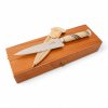 Cuchillo Trenzado En 18 Cm En Caja Fina De Madera Cedro Lustrado Estilo SERRANO TRENZADO - Imagen 3