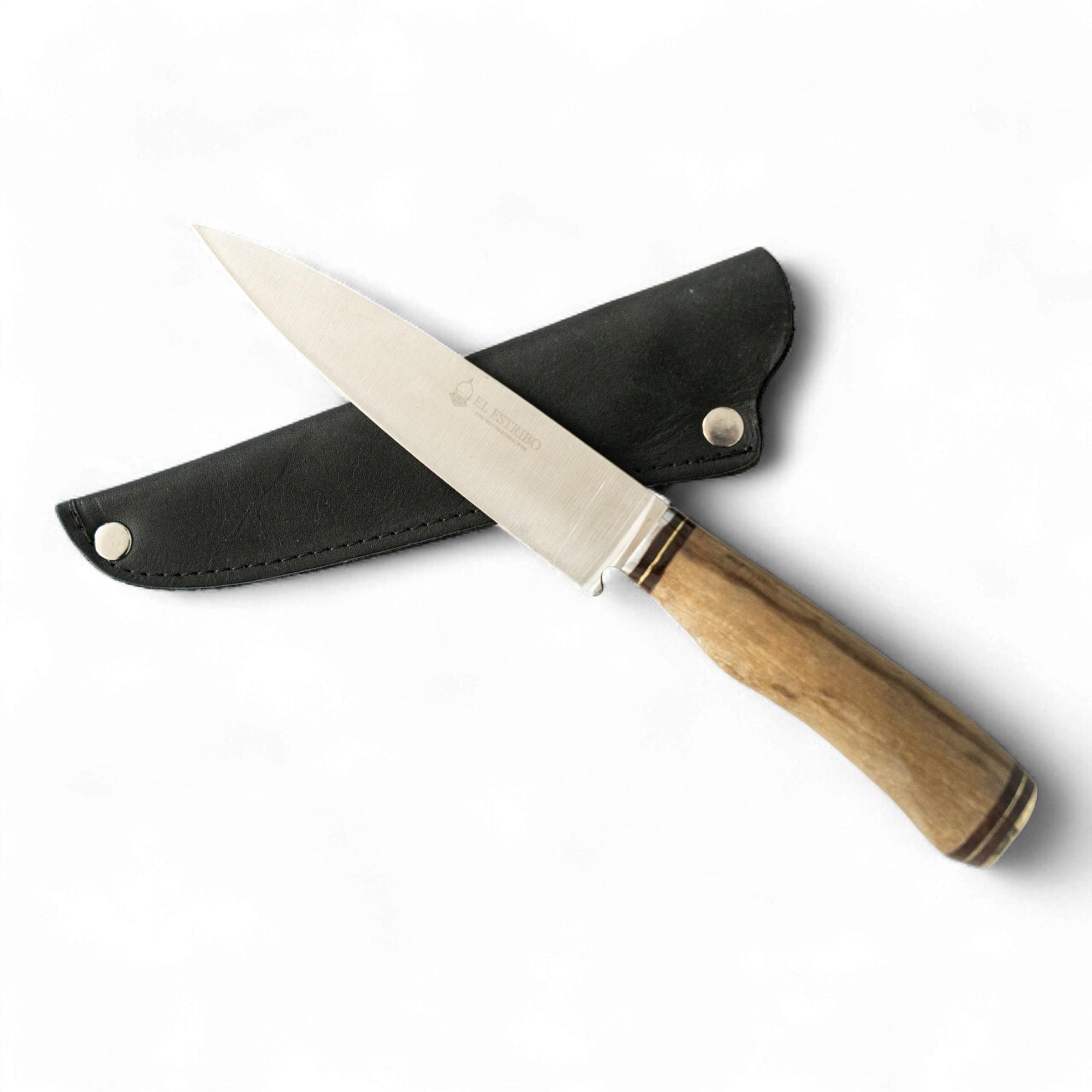 Cuchillo Madera 14Cm Acero Inox EL ESTRIBO con Vaina Eco - Imagen 2