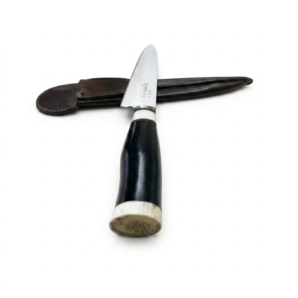 Cuchillo Eco Asta y Ciervo 14Cm Acero Inox Vaina Vaqueta Fina - Imagen 2