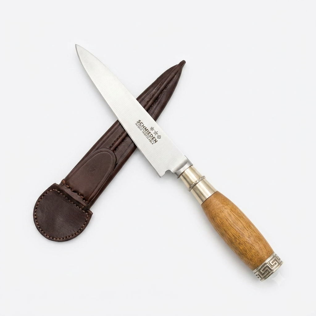 Cuchillo En Madera Con Alpaca - Imagen 2
