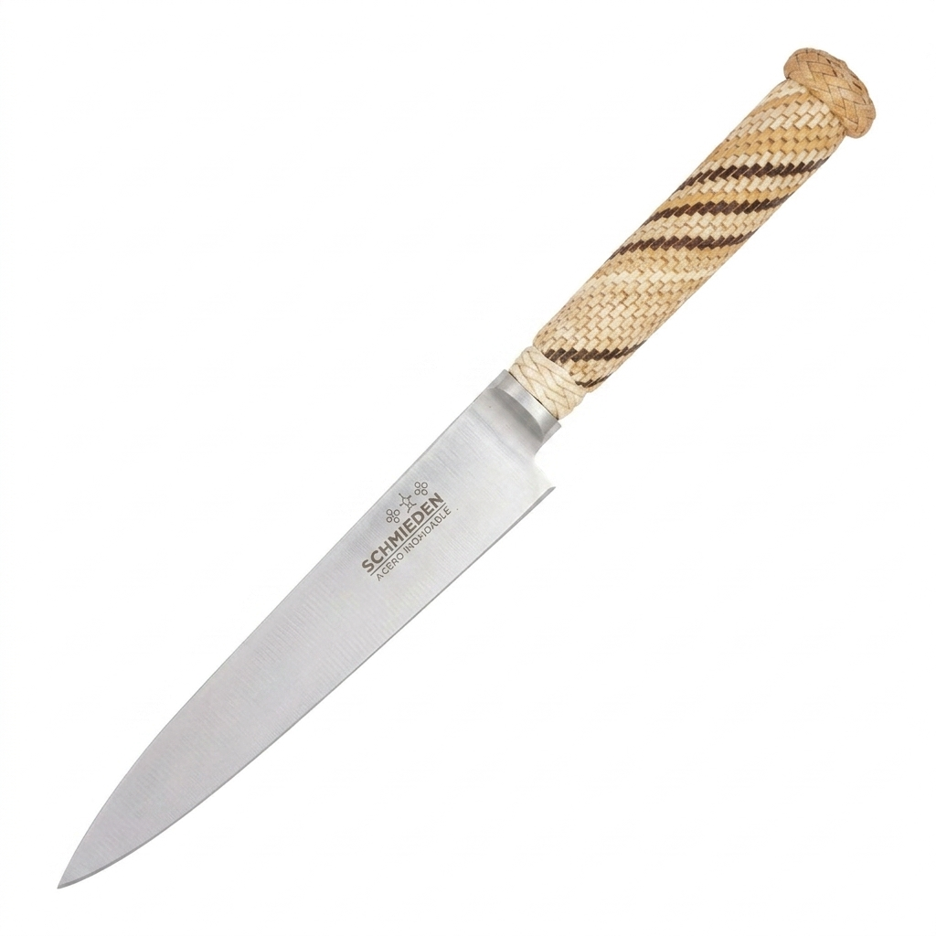 Cuchillo Trenzado Comun 18Cm Acero Inox Vaina Cuero Crudo Común - Imagen 2